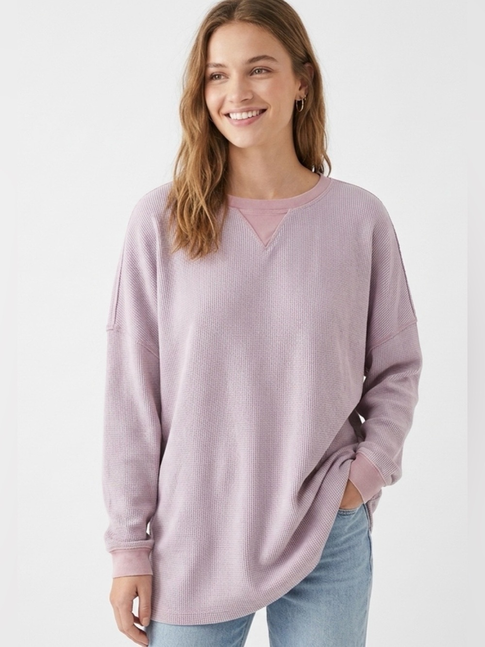 Free People Intimately "Be Free" Waffle Knit Top